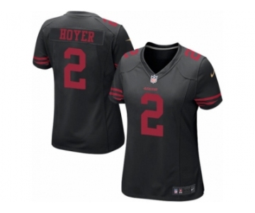 Women's Nike San Francisco 49ers #2 Brian Hoyer Limited Black NFL Jersey