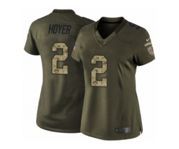 Women's Nike San Francisco 49ers #2 Brian Hoyer Limited Green Salute to Service NFL Jersey