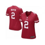 Women's Nike San Francisco 49ers #2 Brian Hoyer Limited Red Team Color NFL Jersey