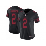 Women's Nike San Francisco 49ers #2 Brian Hoyer Vapor Untouchable Limited Black NFL Jersey