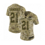 Women's Nike San Francisco 49ers #21 Deion Sanders Limited Camo 2018 Salute to Service NFL Jersey