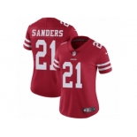 Women's Nike San Francisco 49ers #21 Deion Sanders Vapor Untouchable Limited Red Team Color NFL Jersey