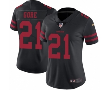 Women's Nike San Francisco 49ers #21 Frank Gore Black Vapor Untouchable Limited Player NFL Jersey