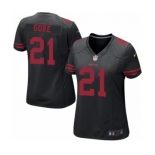 Women's Nike San Francisco 49ers #21 Frank Gore Game Black NFL Jersey