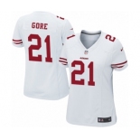 Women's Nike San Francisco 49ers #21 Frank Gore Game White NFL Jersey