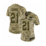 Women's Nike San Francisco 49ers #21 Frank Gore Limited Camo 2018 Salute to Service NFL Jersey