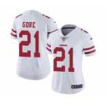 Women's Nike San Francisco 49ers #21 Frank Gore White Vapor Untouchable Elite Player NFL Jersey