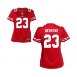 Women's Nike San Francisco 49ers #23 Will Redmond Red Team Color NFL Jersey