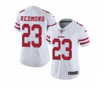 Women's Nike San Francisco 49ers #23 Will Redmond Vapor Untouchable Limited White NFL Jersey