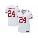 Women's Nike San Francisco 49ers #24 Shaun Draughn Limited White NFL Jersey