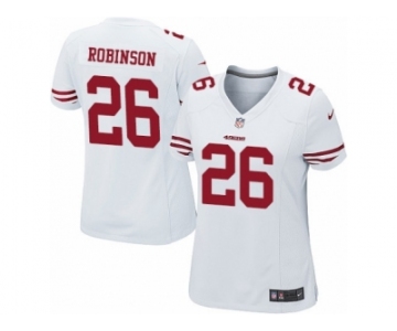 Women's Nike San Francisco 49ers #26 Rashard Robinson Game White NFL Jersey