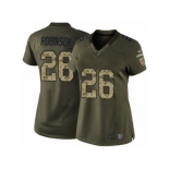 Women's Nike San Francisco 49ers #26 Rashard Robinson Limited Green Salute to Service NFL Jersey