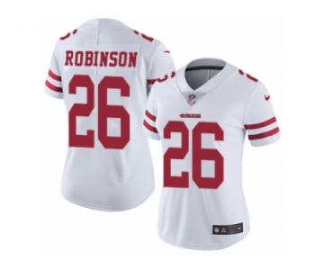 Women's Nike San Francisco 49ers #26 Rashard Robinson Vapor Untouchable Limited White NFL Jersey