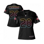 Women's Nike San Francisco 49ers #28 Jerick McKinnon Game Black Fashion NFL Jersey