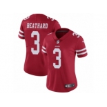 Women's Nike San Francisco 49ers #3 C. J. Beathard Vapor Untouchable Limited Red Team Color NFL Jersey