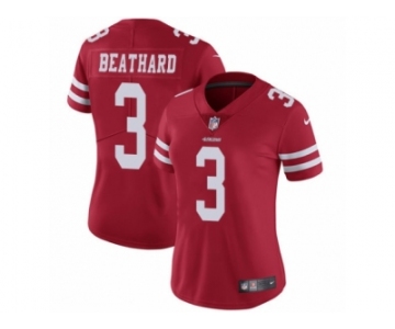 Women's Nike San Francisco 49ers #3 C. J. Beathard Vapor Untouchable Limited Red Team Color NFL Jersey