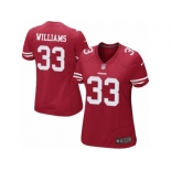 Women's Nike San Francisco 49ers #33 Joe Williams Limited Red Team Color NFL Jersey