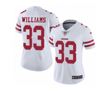 Women's Nike San Francisco 49ers #33 Joe Williams Vapor Untouchable Limited White NFL Jersey