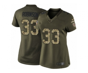 Women's Nike San Francisco 49ers #33 Rashard Robinson Limited Green Salute to Service NFL Jersey