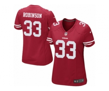 Women's Nike San Francisco 49ers #33 Rashard Robinson Limited Red Team Color NFL Jersey