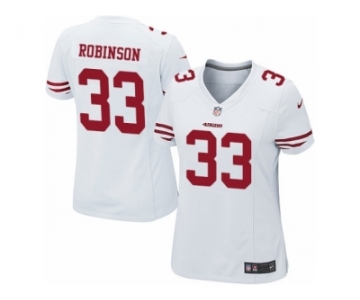 Women's Nike San Francisco 49ers #33 Rashard Robinson Limited White NFL Jersey