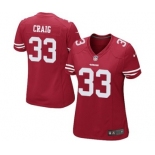 Women's Nike San Francisco 49ers #33 Roger Craig Red Team Color NFL Jersey