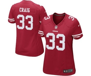 Women's Nike San Francisco 49ers #33 Roger Craig Red Team Color NFL Jersey