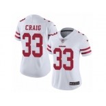 Women's Nike San Francisco 49ers #33 Roger Craig Vapor Untouchable Limited White NFL Jersey