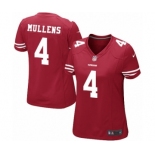 Women's Nike San Francisco 49ers #4 Nick Mullens Game Red Team Color NFL Jersey