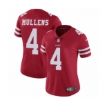 Women's Nike San Francisco 49ers #4 Nick Mullens Red Team Color Vapor Untouchable Limited Player NFL Jersey