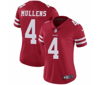 Women's Nike San Francisco 49ers #4 Nick Mullens Red Team Color Vapor Untouchable Limited Player NFL Jersey