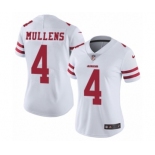 Women's Nike San Francisco 49ers #4 Nick Mullens White Vapor Untouchable Limited Player NFL Jersey