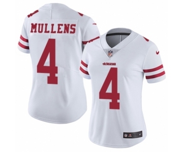 Women's Nike San Francisco 49ers #4 Nick Mullens White Vapor Untouchable Limited Player NFL Jersey