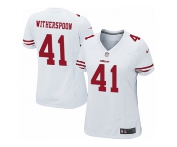 Women's Nike San Francisco 49ers #41 Ahkello Witherspoon Game White NFL Jersey