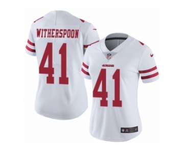 Women's Nike San Francisco 49ers #41 Ahkello Witherspoon Vapor Untouchable Limited White NFL Jersey