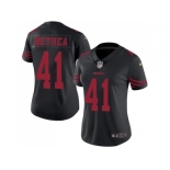 Women's Nike San Francisco 49ers #41 Antoine Bethea Black Stitched NFL Limited Rush Jersey