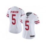 Women's Nike San Francisco 49ers #5 Bradley Pinion Vapor Untouchable Limited White NFL Jersey