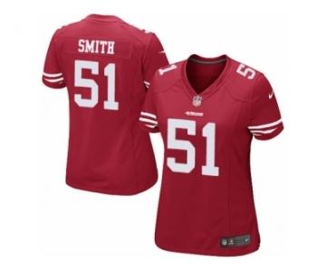 Women's Nike San Francisco 49ers #51 Malcolm Smith Limited Red Team Color NFL Jersey