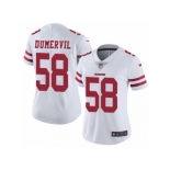 Women's Nike San Francisco 49ers #58 Elvis Dumervil White Vapor Untouchable Limited Player NFL Jersey