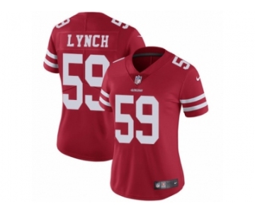 Women's Nike San Francisco 49ers #59 Aaron Lynch Vapor Untouchable Limited Red Team Color NFL Jersey