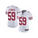 Women's Nike San Francisco 49ers #59 Aaron Lynch Vapor Untouchable Limited White NFL Jersey