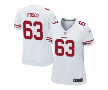 Women's Nike San Francisco 49ers #63 Brandon Fusco Limited White NFL Jersey