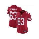 Women's Nike San Francisco 49ers #63 Brandon Fusco Vapor Untouchable Limited Red Team Color NFL Jersey