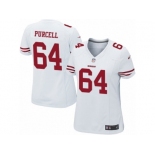 Women's Nike San Francisco 49ers #64 Mike Purcell Limited White NFL Jersey