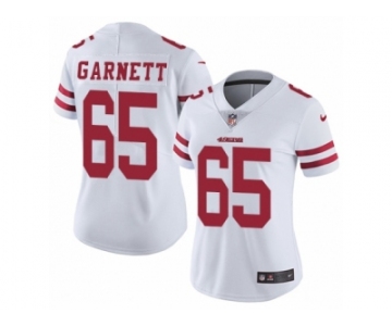 Women's Nike San Francisco 49ers #65 Joshua Garnett Vapor Untouchable Limited White NFL Jersey