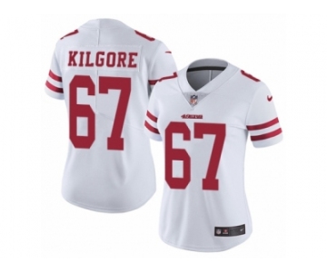 Women's Nike San Francisco 49ers #67 Daniel Kilgore Vapor Untouchable Limited White NFL Jersey