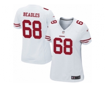 Women's Nike San Francisco 49ers #68 Zane Beadles Limited White NFL Jersey