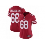 Women's Nike San Francisco 49ers #68 Zane Beadles Vapor Untouchable Limited Red Team Color NFL Jersey