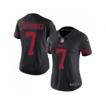 Women's Nike San Francisco 49ers #7 Colin Kaepernick Black Stitched NFL Limited Rush Jersey