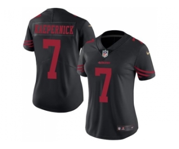 Women's Nike San Francisco 49ers #7 Colin Kaepernick Black Stitched NFL Limited Rush Jersey